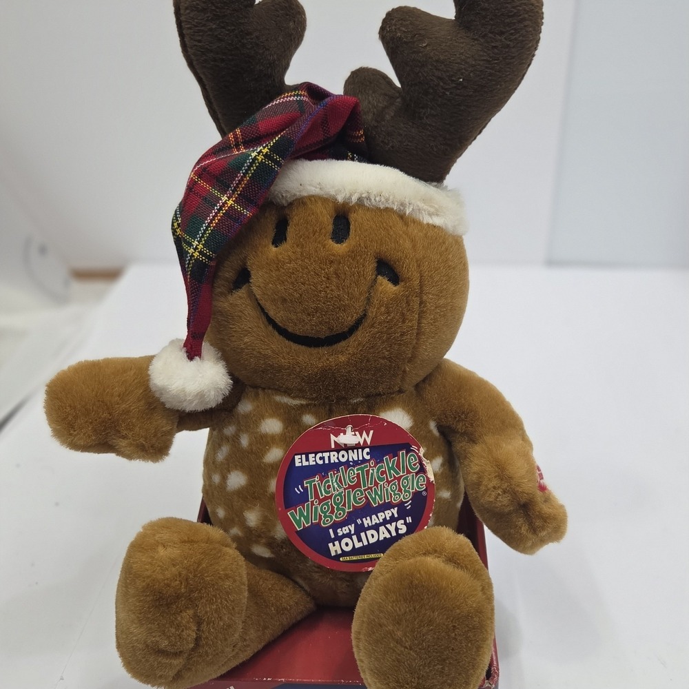 DanDee Tickle Tickle Wiggle Wiggle Christmas Reindeer Deer Animated Plush Toy...